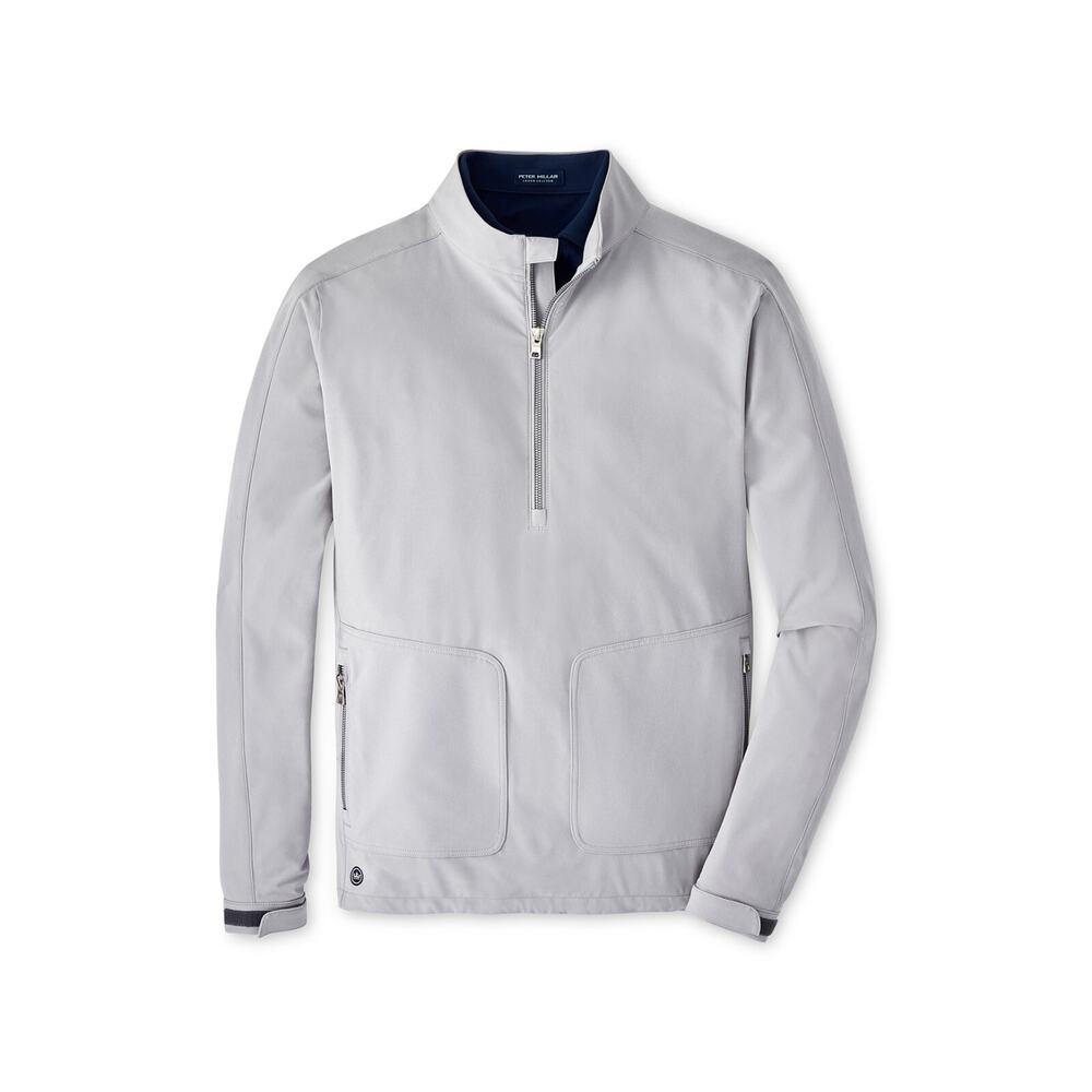 Peter Millar S Crown Crafted Quest Jacket Grey Half Zip $265